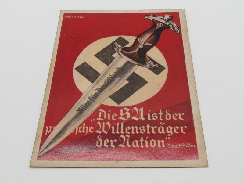 Postcard : SA (Sturmabteilung) ...very rare !