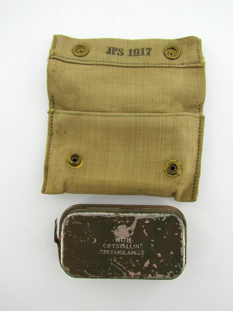 US WWII M-1910 First Aid Pouch & First Aid Kit 1917