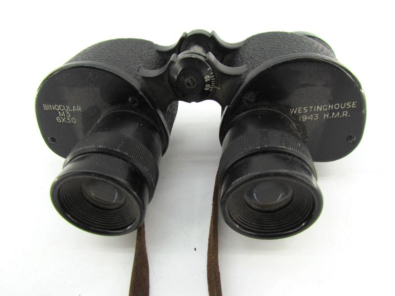 US WWII M3 6x30 binoculars made by Westinghouse 1943