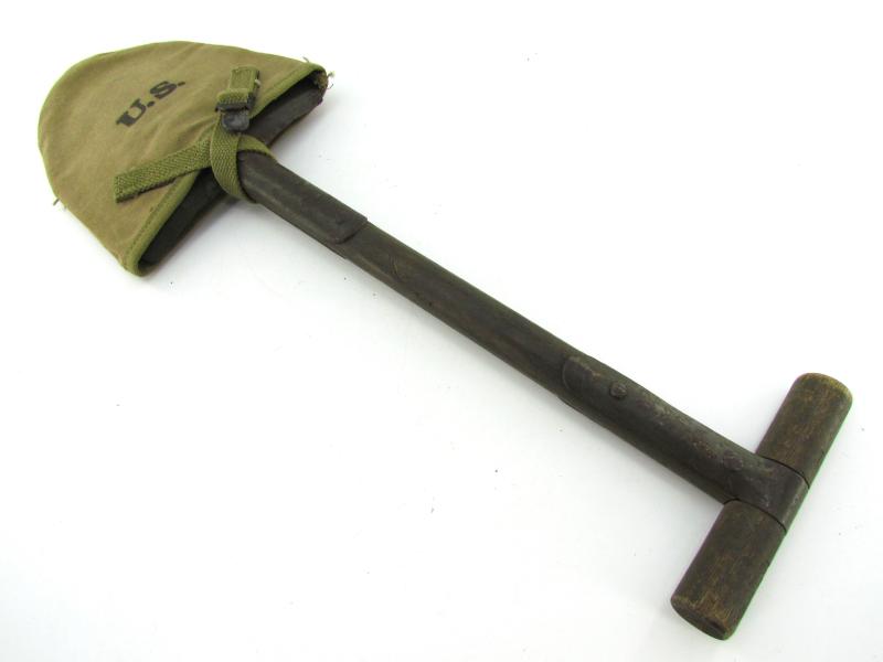 US WWII US M1910 T-handle Shovel in Cover