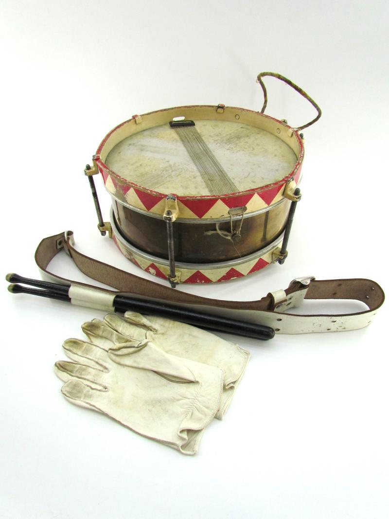 Hitler Youth Snare Drum and Drum Sticks & Belt