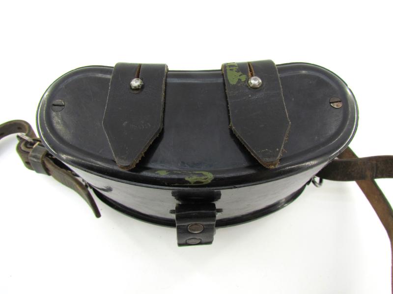 German Black Bakelite Binocular Case with Original Strap