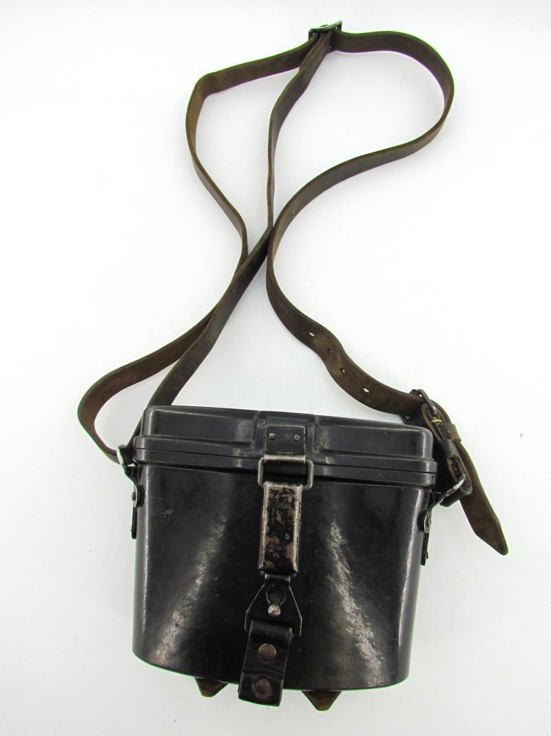German Black Bakelite Binocular Case with Original Strap