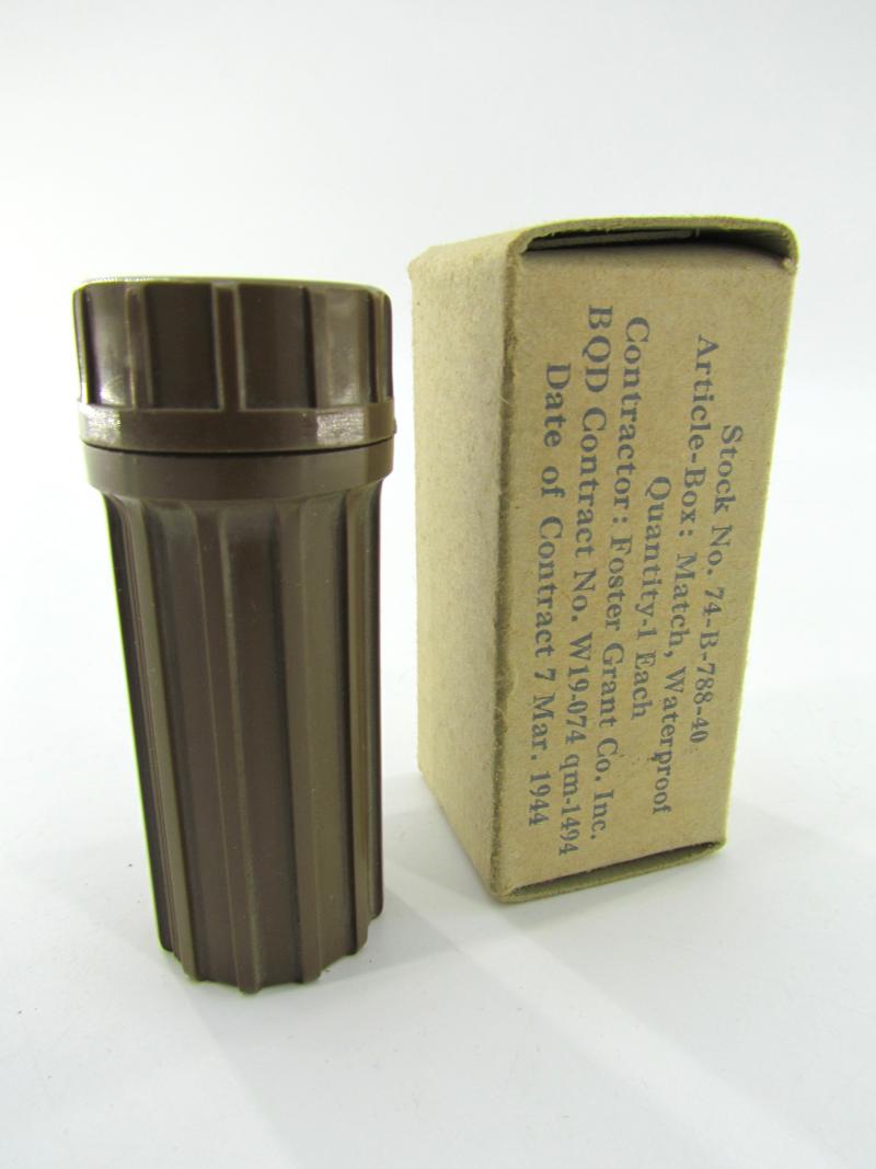 US WWII Waterproof Match Holder in original Box