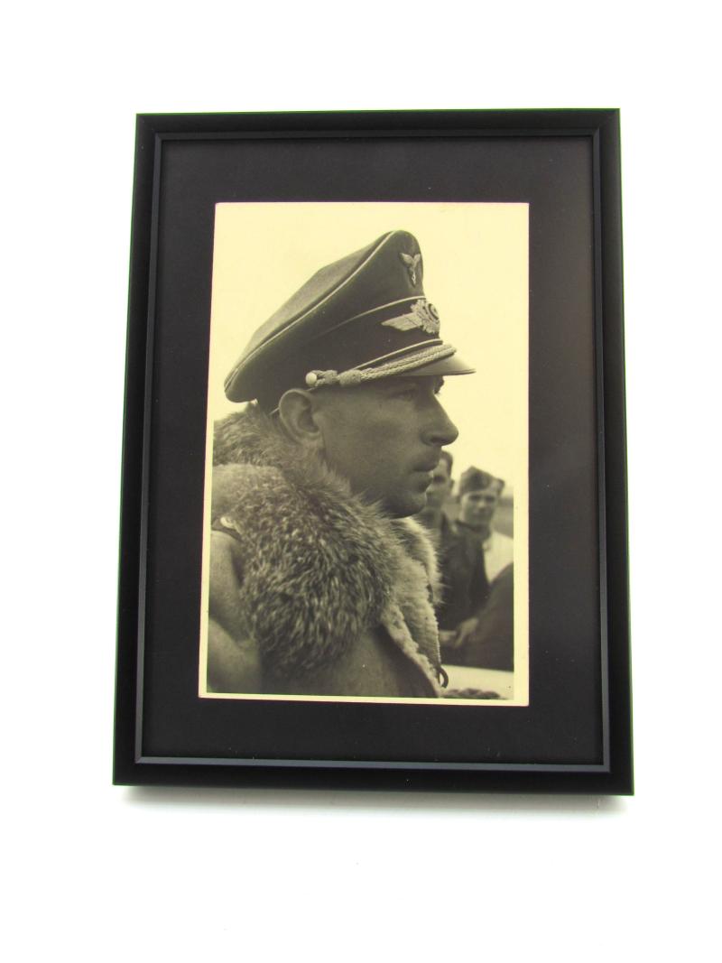 Portrait-photo ( postcard ) : Luftwaffe ace Werner Mölders