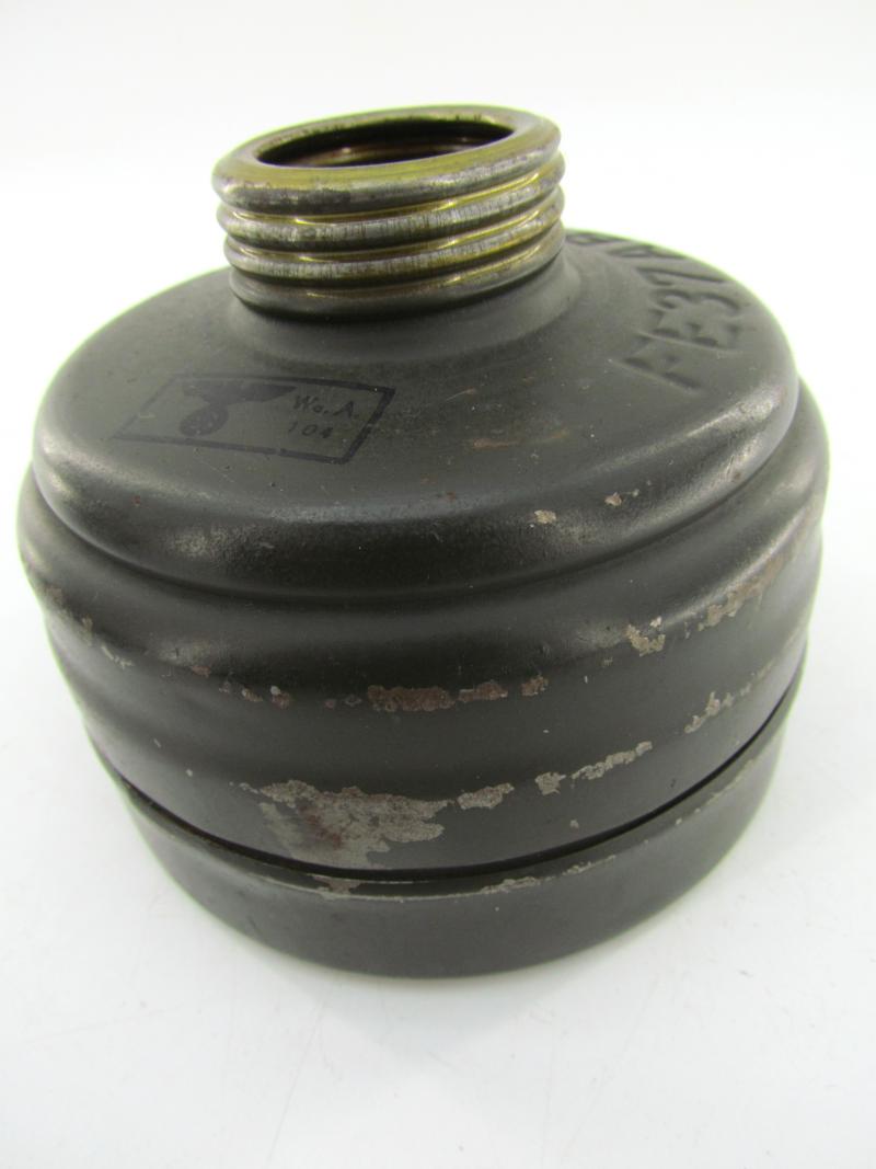 WH/SS Gasmask Cannister With Contents 1943