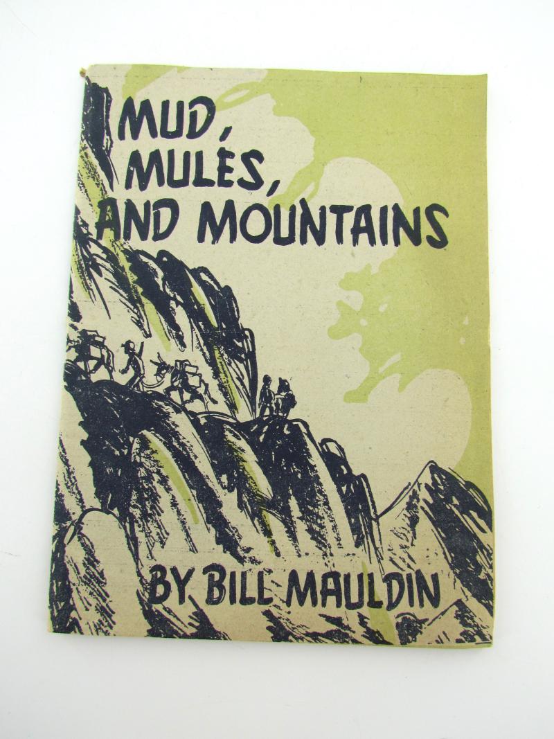 US Book: Bill Mauldin 'Mud, Mules and Mountains' War cartoons.