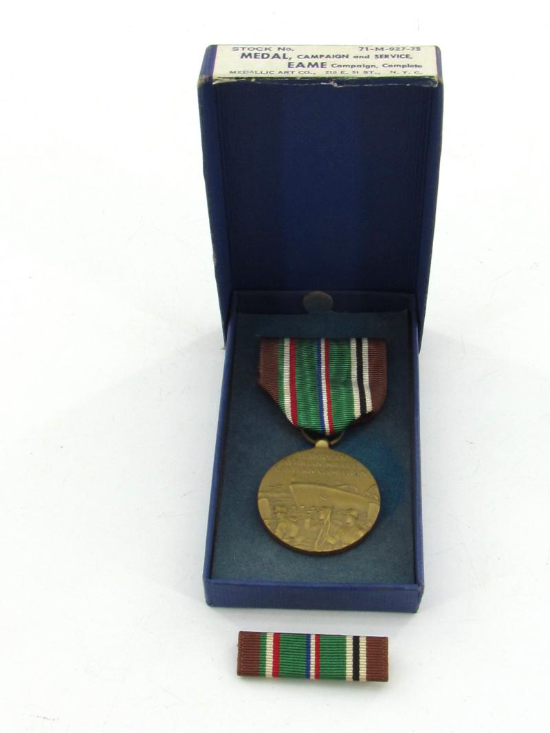 US WWII EAME Medal in Case