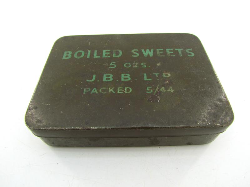 British Boiled Sweets Ration Tin 1944 ( empty )