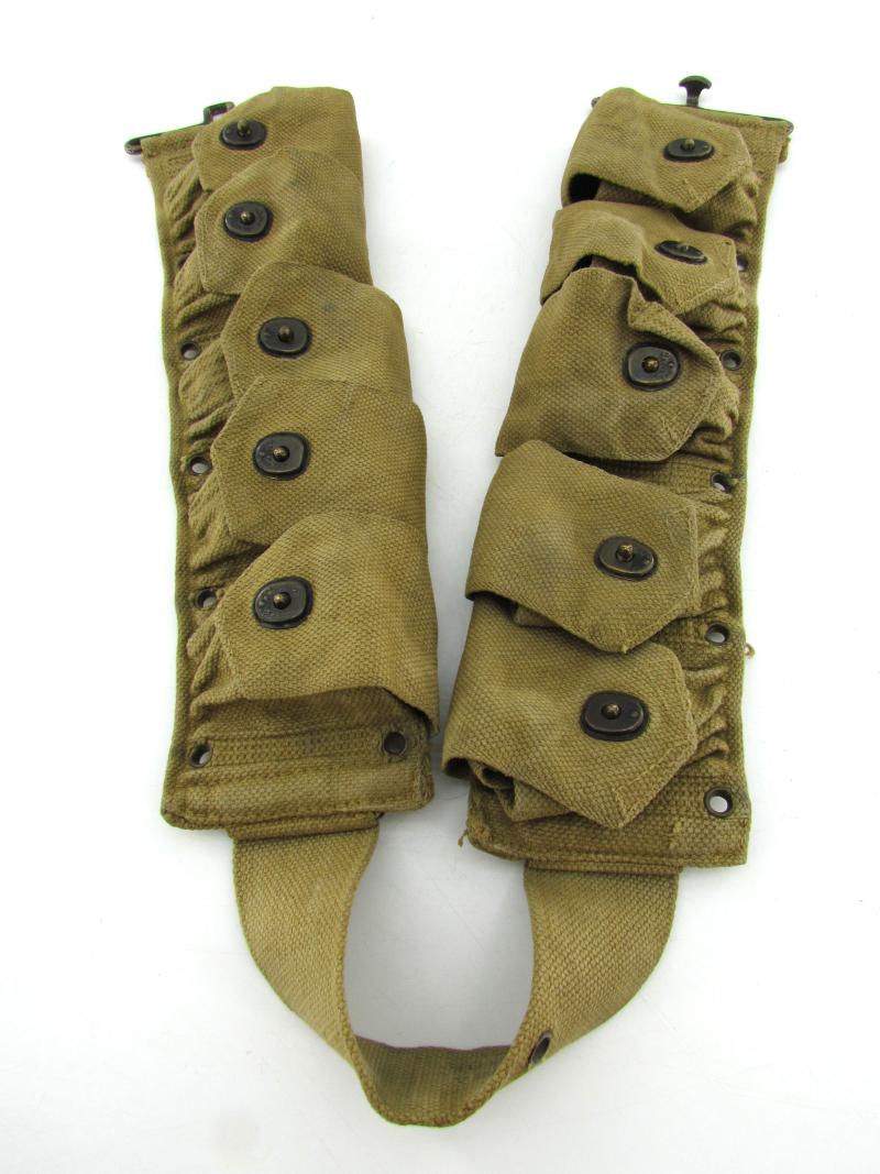 US WWII M1 Garand Ammo Belt British Made 1944