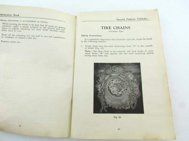 Instruction Book Ford Special Pattern Vehicles