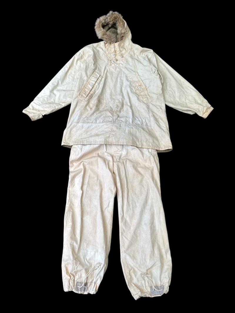 US WWII M1941 Snow Camouflage Reversible Parka & White Trousers