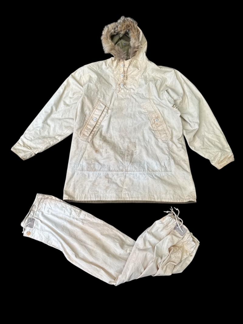 US WWII M1941 Snow Camouflage Reversible Parka & White Trousers