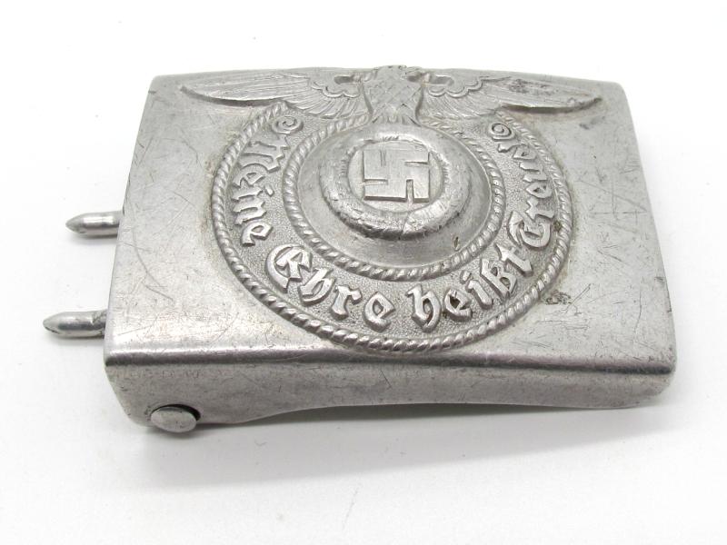Waffen-SS Aluminum Belt Buckle - RZM 155/39 SS