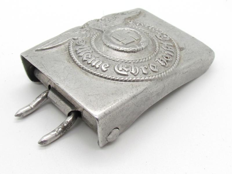 Waffen-SS Aluminum Belt Buckle - RZM 155/39 SS