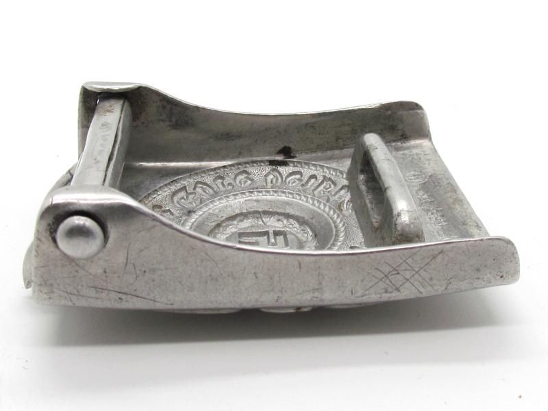 Waffen-SS Aluminum Belt Buckle - RZM 155/39 SS