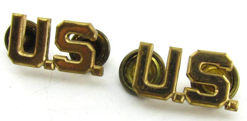 2x US Collar Pin U.S