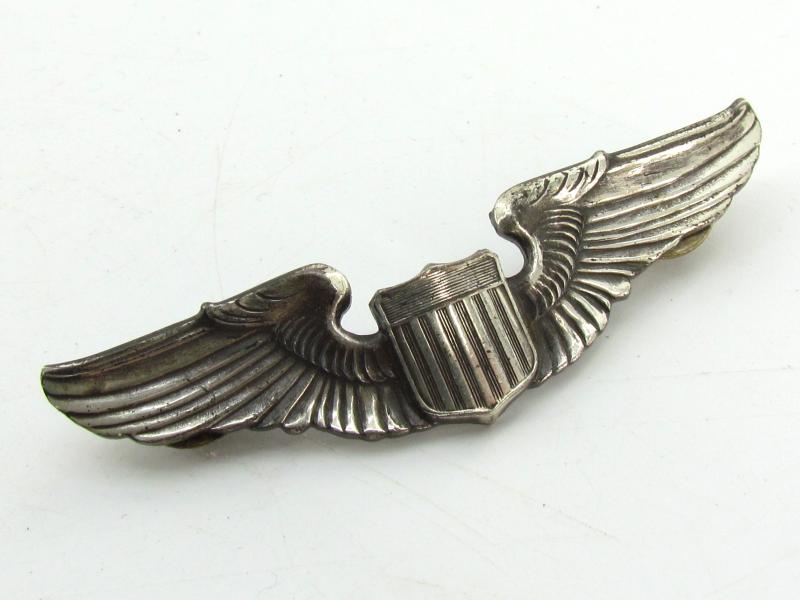 USAAF WWII Sterling Silver Pilot Wing
