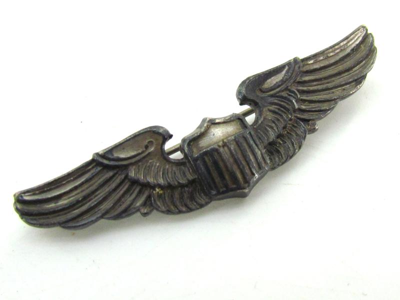 USAAF WW2 Sterling Pilot Wing ( Pinback )