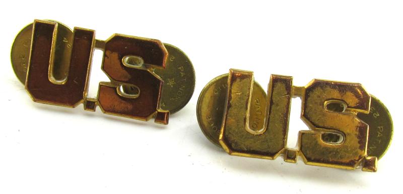 2x US Collar Pin U.S