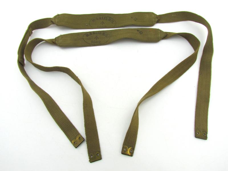 2x British WWII Webbing Straps 1942