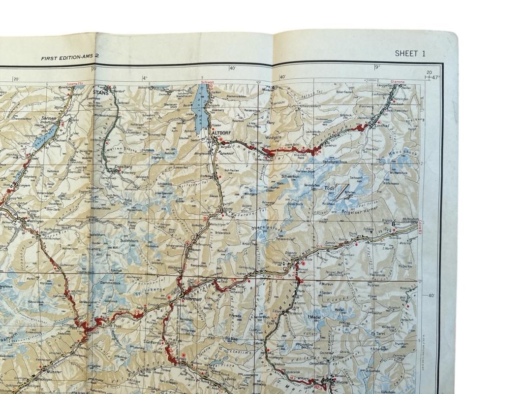 US WWII Road Map for the Italian Campaign ( Sheet nr 1 )