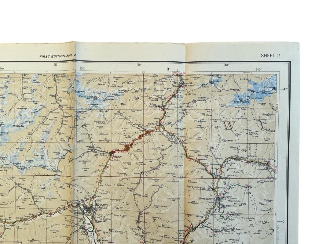 US WWII Road Map for the Italian Campaign ( Sheet nr 2 )