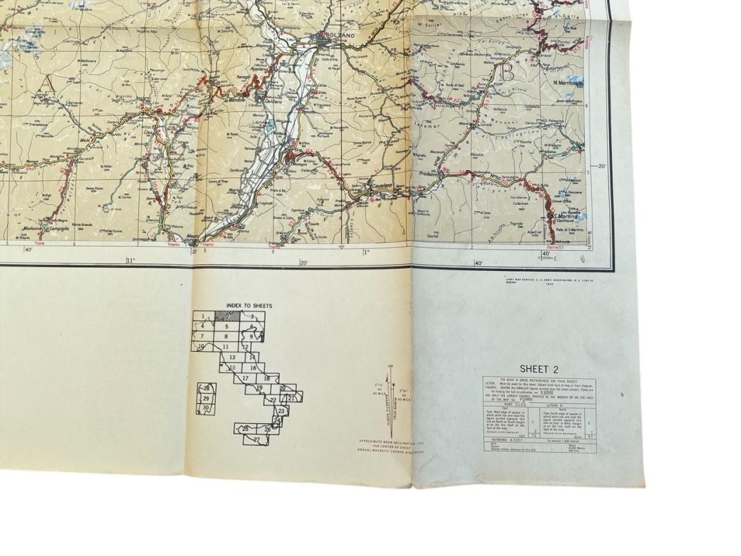 US WWII Road Map for the Italian Campaign ( Sheet nr 2 )