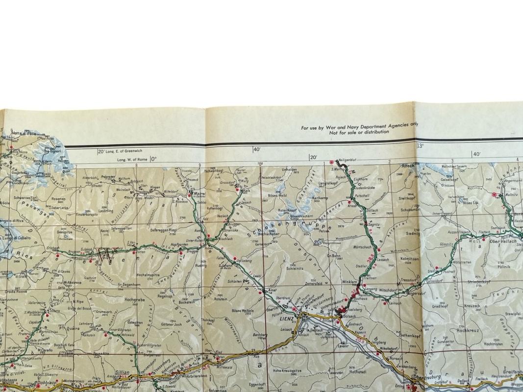 US WWII Road Map for the Italian Campaign ( Sheet nr 3 )