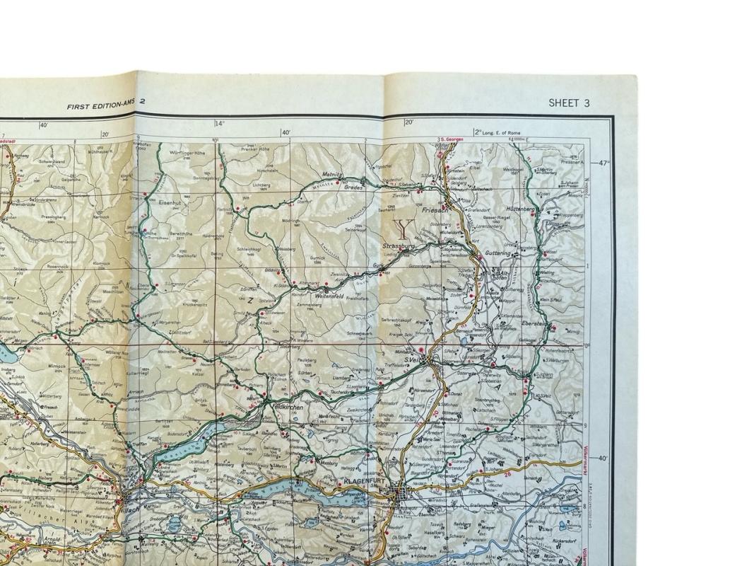US WWII Road Map for the Italian Campaign ( Sheet nr 3 )