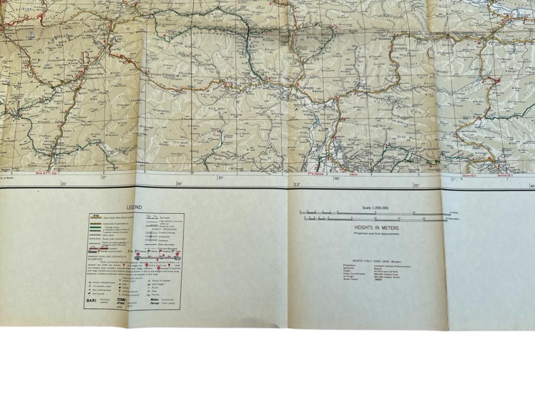 US WWII Road Map for the Italian Campaign ( Sheet nr 3 )