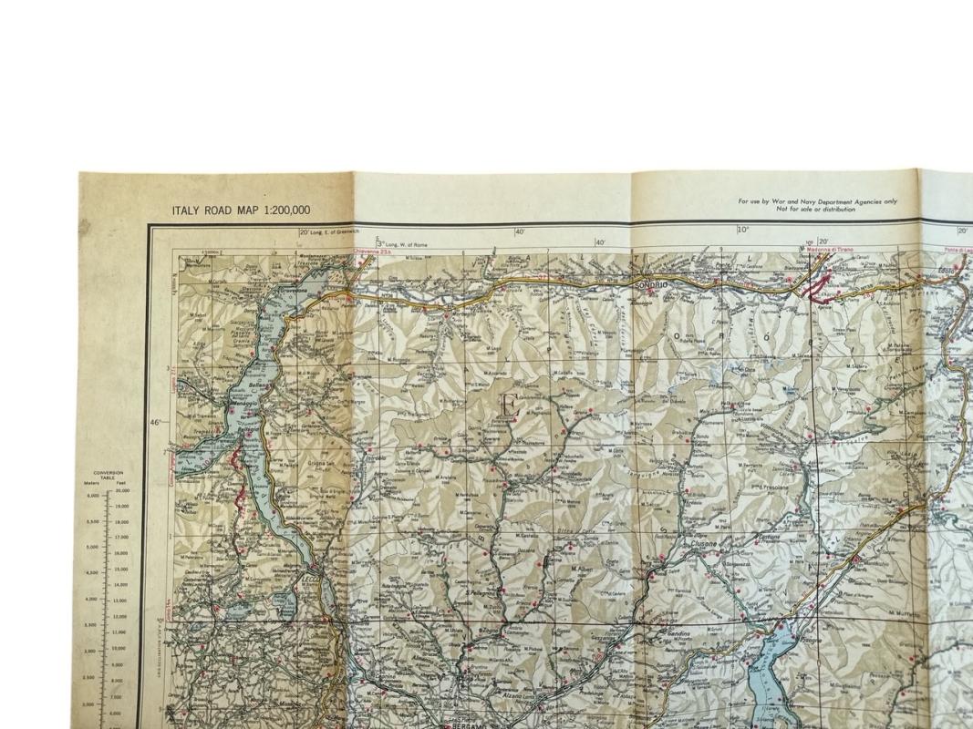 US WWII Road Map for the Italian Campaign ( Sheet nr 5 )