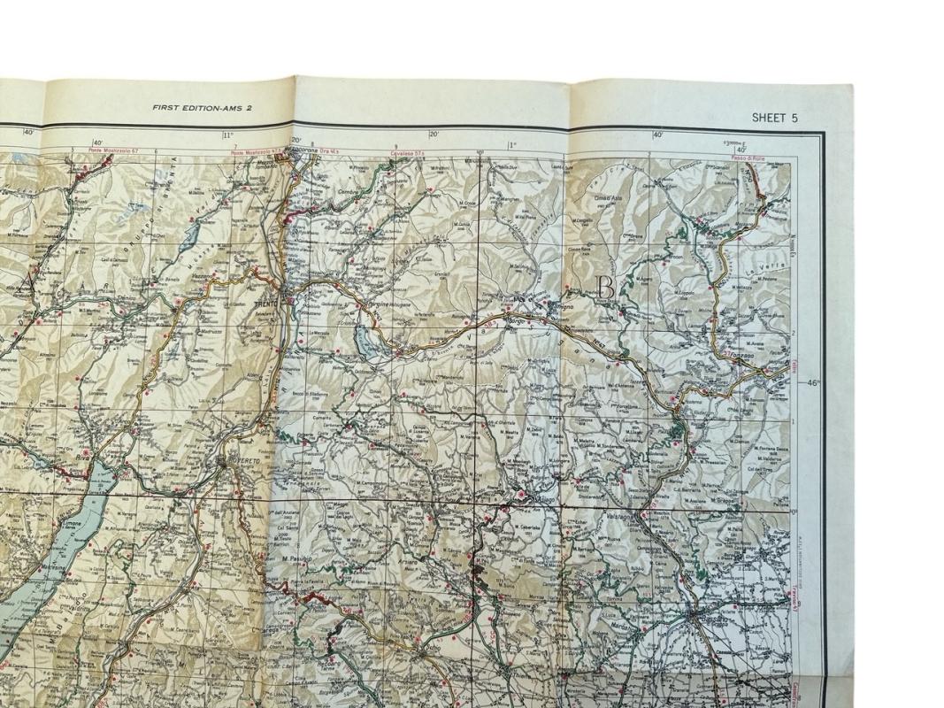 US WWII Road Map for the Italian Campaign ( Sheet nr 5 )