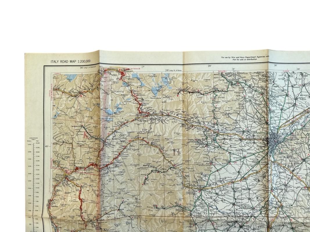 US WWII Road Map for the Italian Campaign ( Sheet nr 7 )