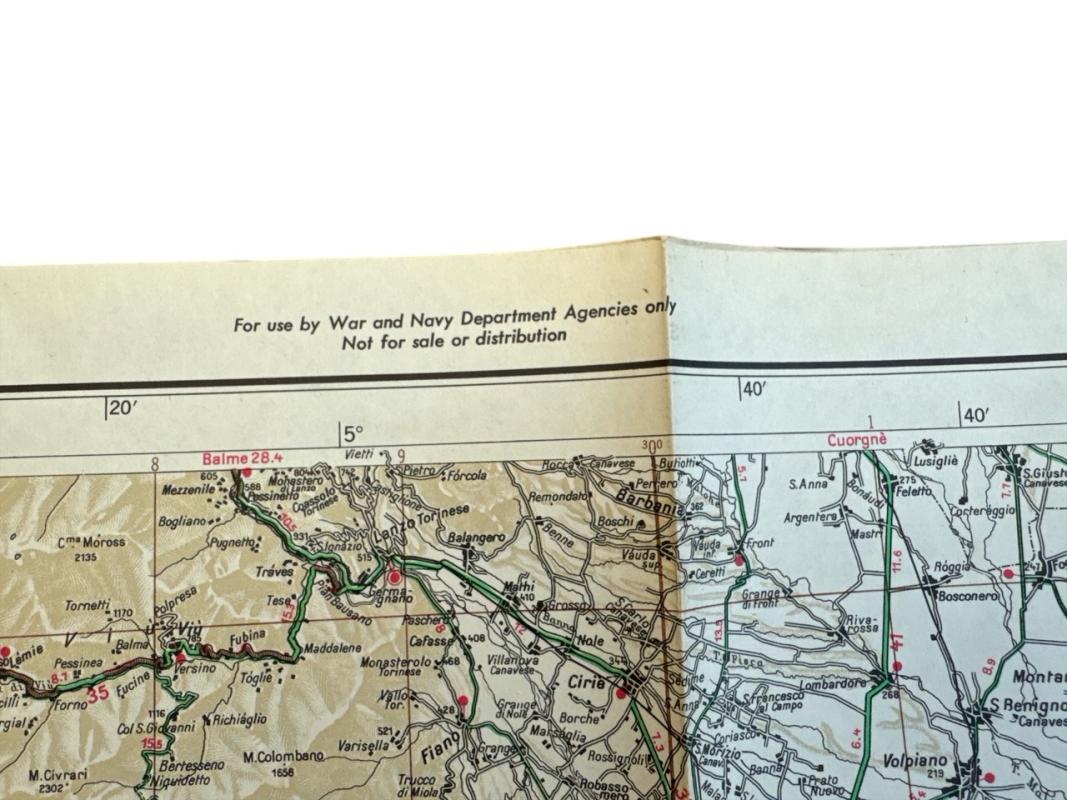 US WWII Road Map for the Italian Campaign ( Sheet nr 7 )
