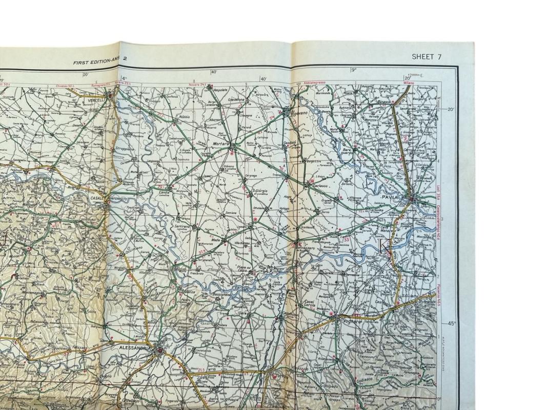 US WWII Road Map for the Italian Campaign ( Sheet nr 7 )