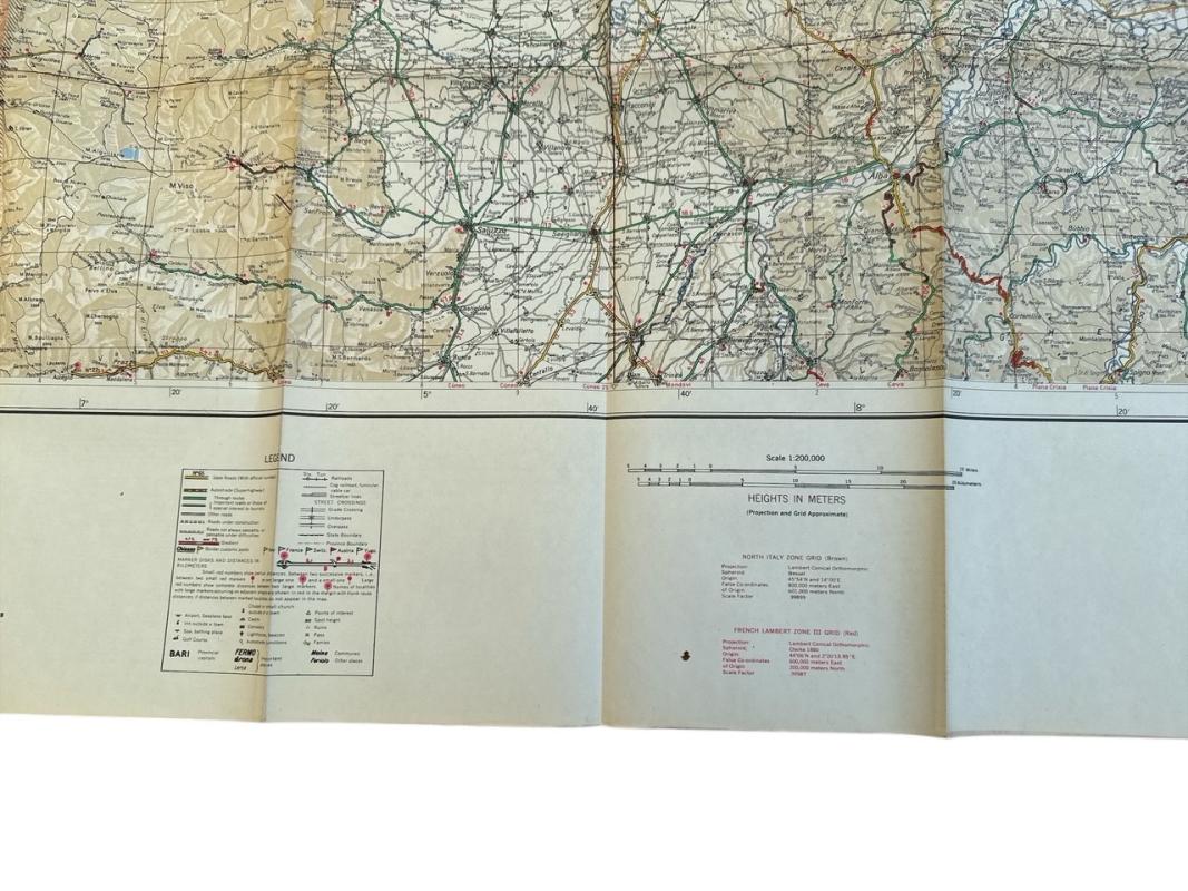 US WWII Road Map for the Italian Campaign ( Sheet nr 7 )