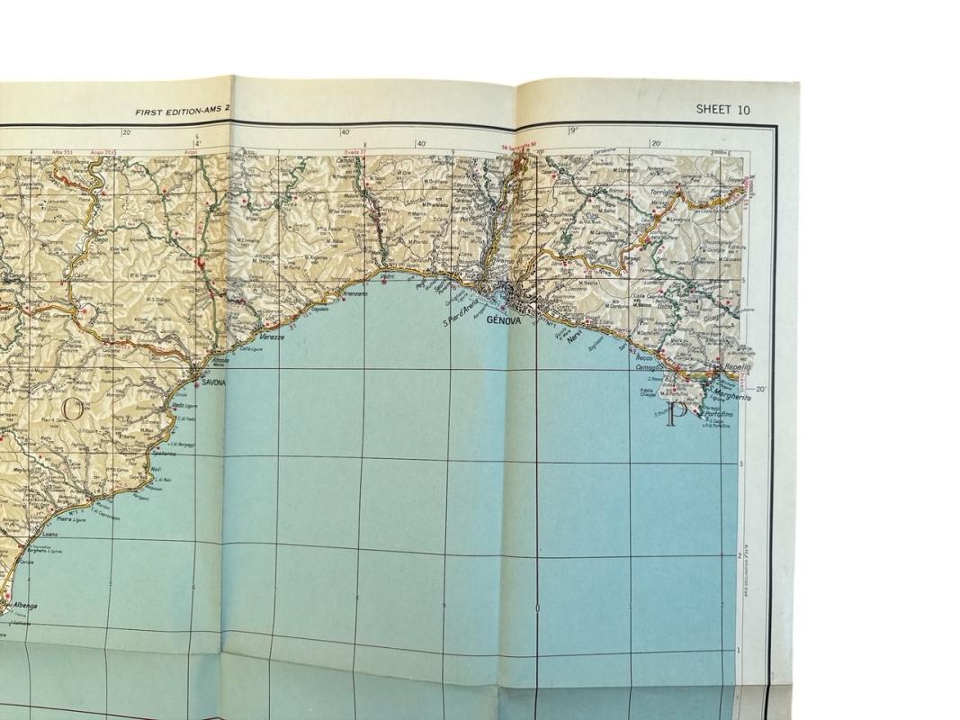 US WWII Road Map for the Italian Campaign ( Sheet nr 10 )