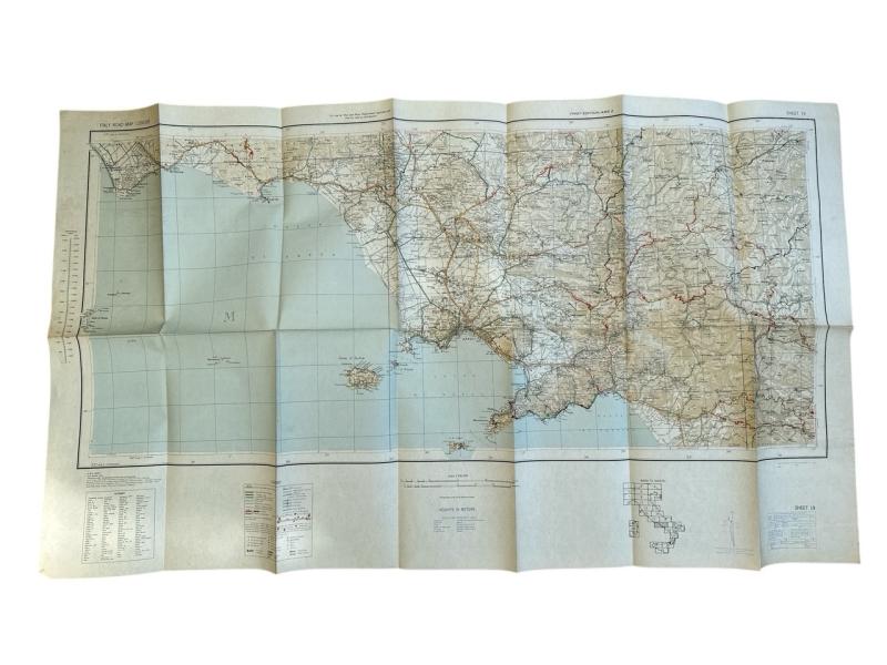 US WWII Road Map for the Italian Campaign ( Sheet nr 19 )