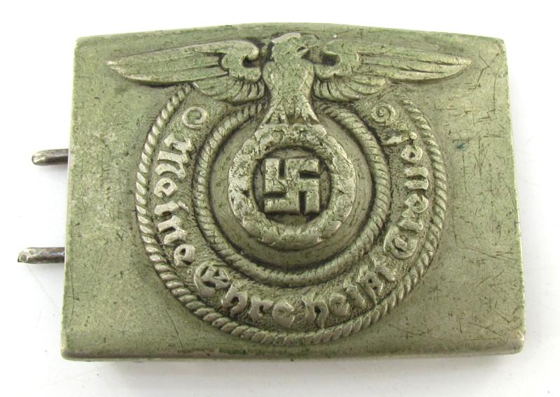 Early Waffen-SS belt buckle in nickel silver by Overhoff (O&C ges. gesch.)
