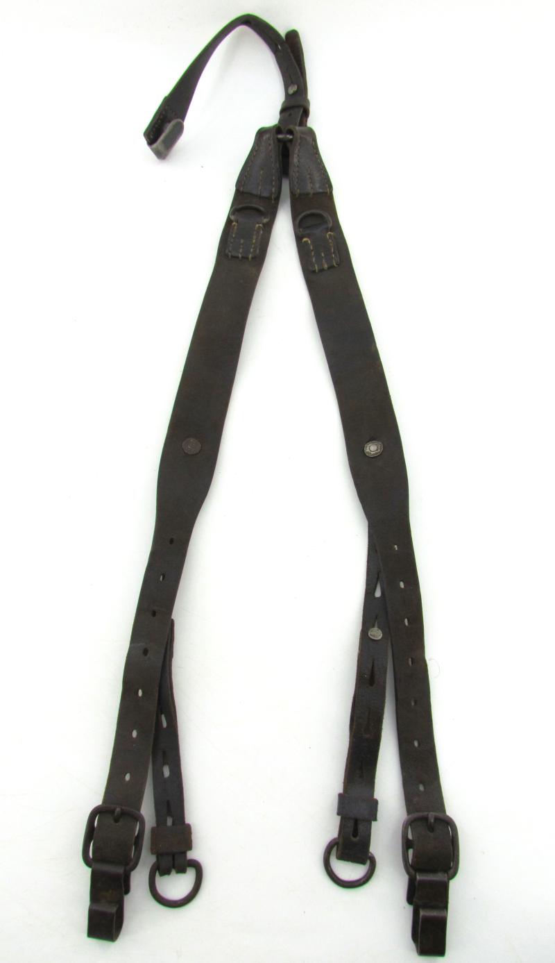 Wehrmacht leather Y-straps ‘Koppeltragegestell’