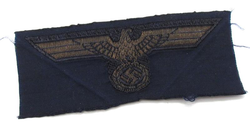 Kriegsmarine gold flatwire ‘BeVo’ cap eagle ( Rare )
