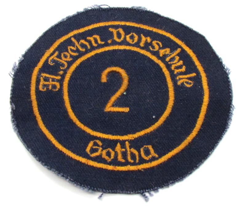 Flieger-HJ 'Fl. Tech.Vorschule Gotha 2' Arm Patch with RZM Label