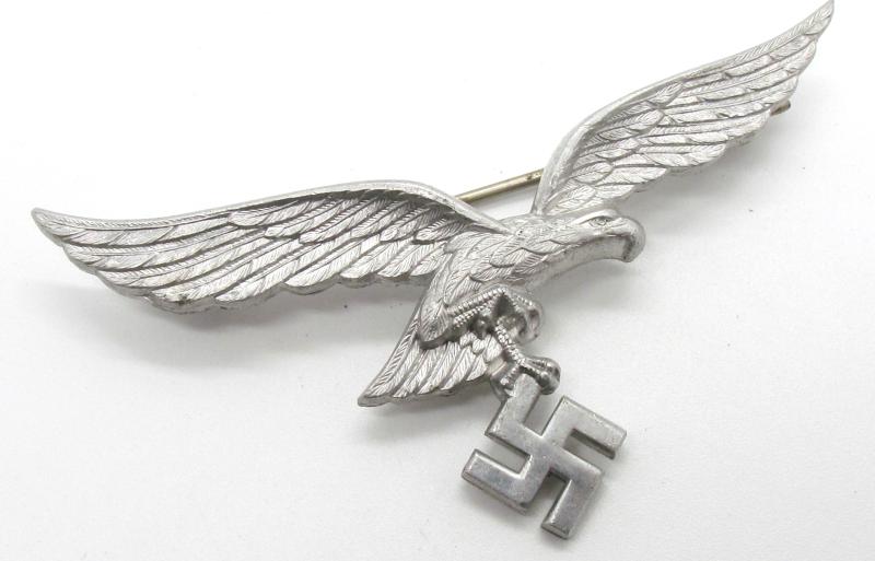 Aluminum Luftwaffe breast eagle for summer tunic or leather flight jacket