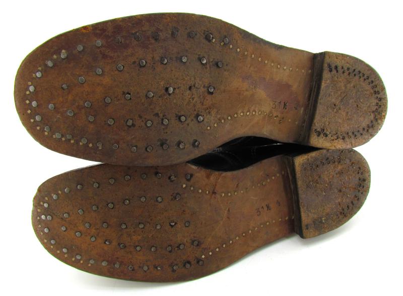 2nd Model Fallschirmjäger Jumpboots in Black Leather