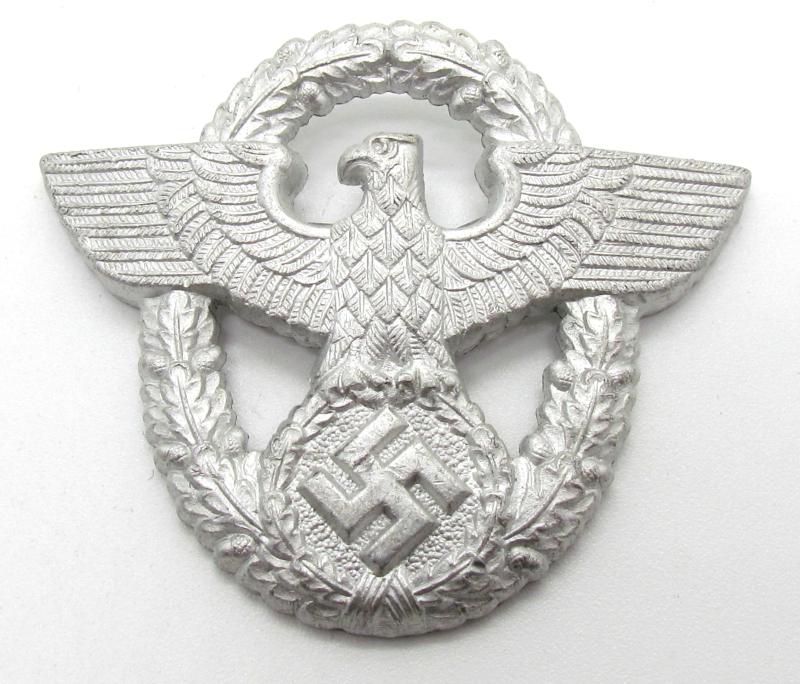 Polizei eagle cap badge in aluminum by JFS
