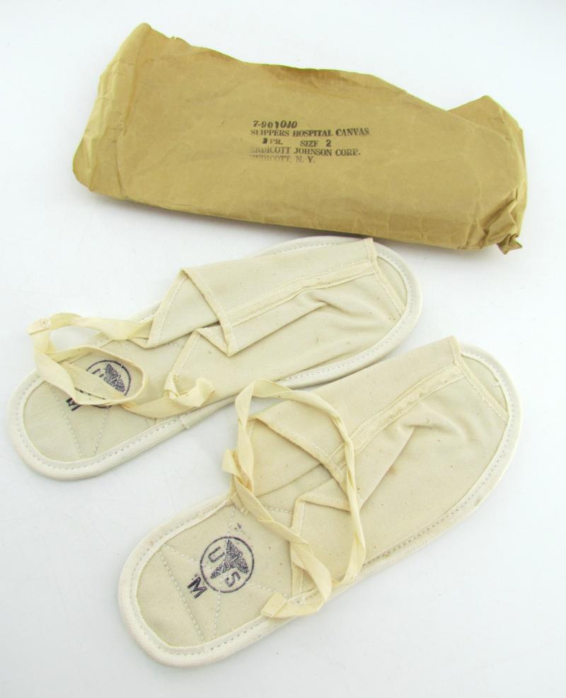 US WWII Era Hospital Slippers in Original Packaging