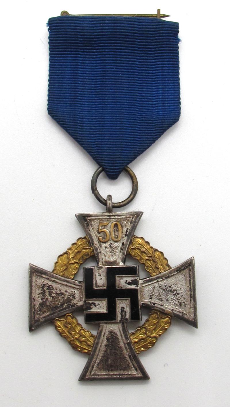 Third Reich 50 Years Loyal Service Medal Marked 