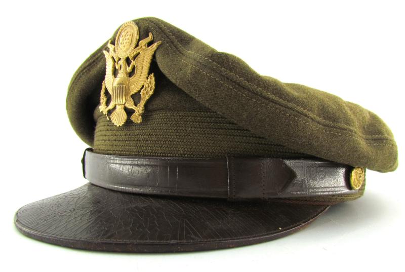 US WWII Army Air Force Officer's Crusher Visor Cap