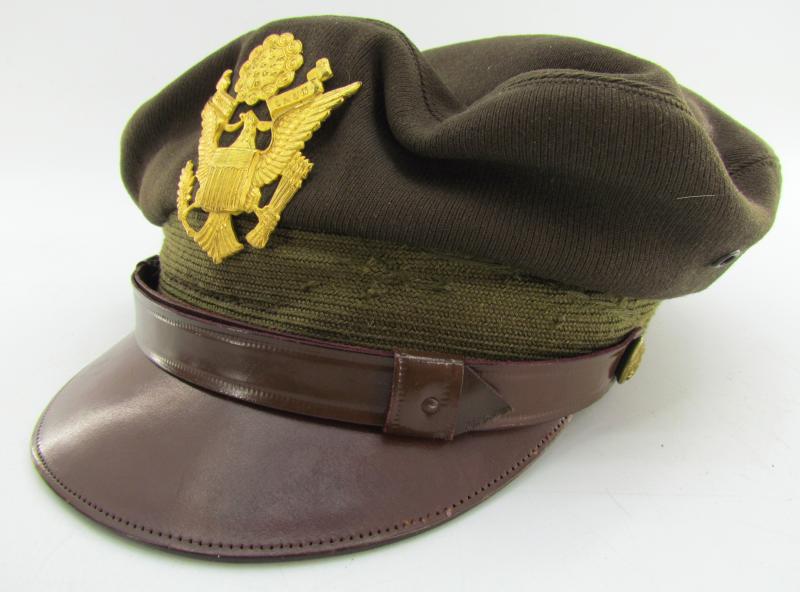 US WWII Army Air Force Officer's Crusher Visor Cap